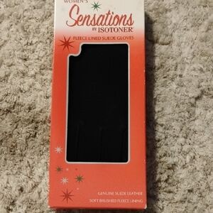 Isotoner Black Suede Gloves